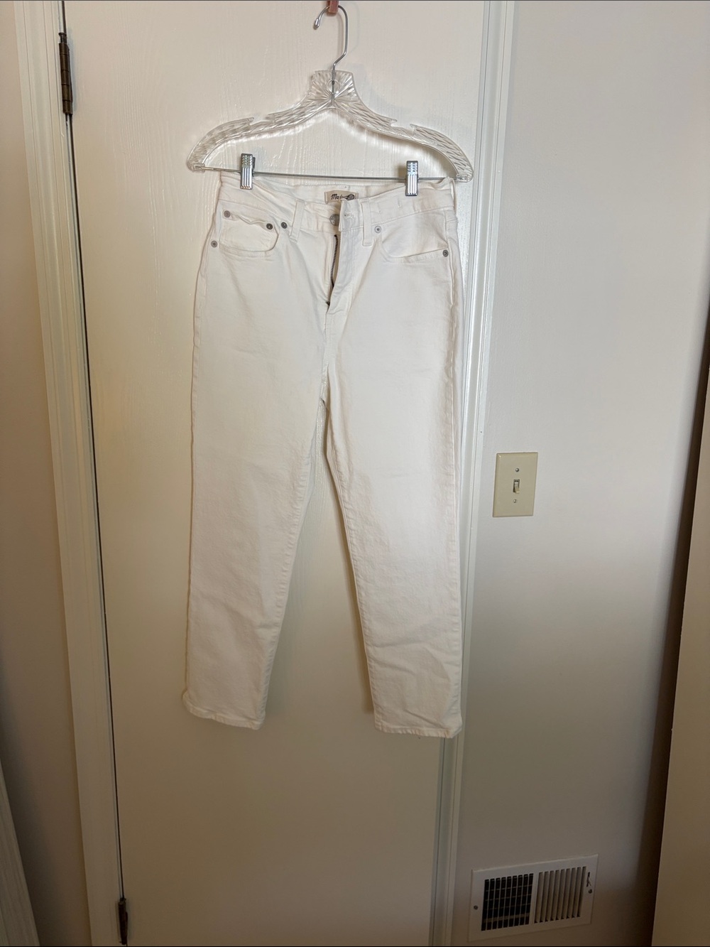 Madewell Straight-Leg White Women's Jeans